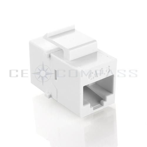 Ce Compass Adap Rj45 Cat6 Ks Rj45 Keystone Cat6 Cat5e 8p8c Ethernet Network Jack Insert Snap In Adapter Connector Port Inline Coupler For Wall Plate Panel