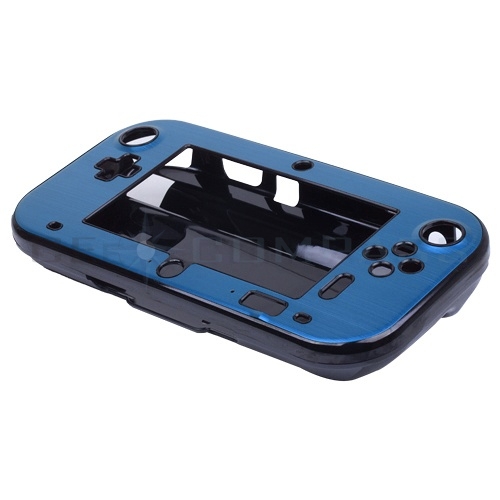 CE Compass Wii U Gamepad Case (Blue) - Plastic + Aluminium Full Body Protective Snap-on Hard Shell Case Cover for Wii