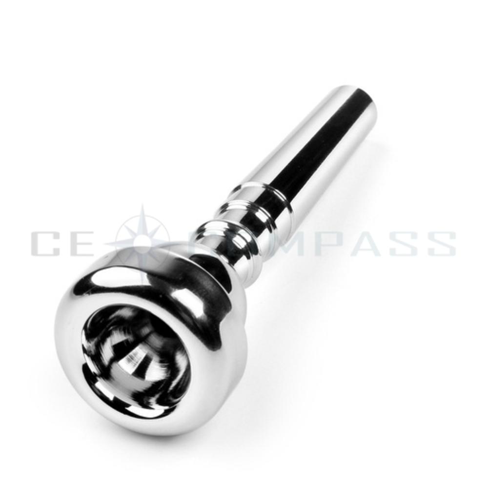 CE Compass Trumpet Mouthpiece Replacement Silver Plated Rich Tone Musician Instrument Accessory for Yamaha Bach 7C Size as Gift to Beginner