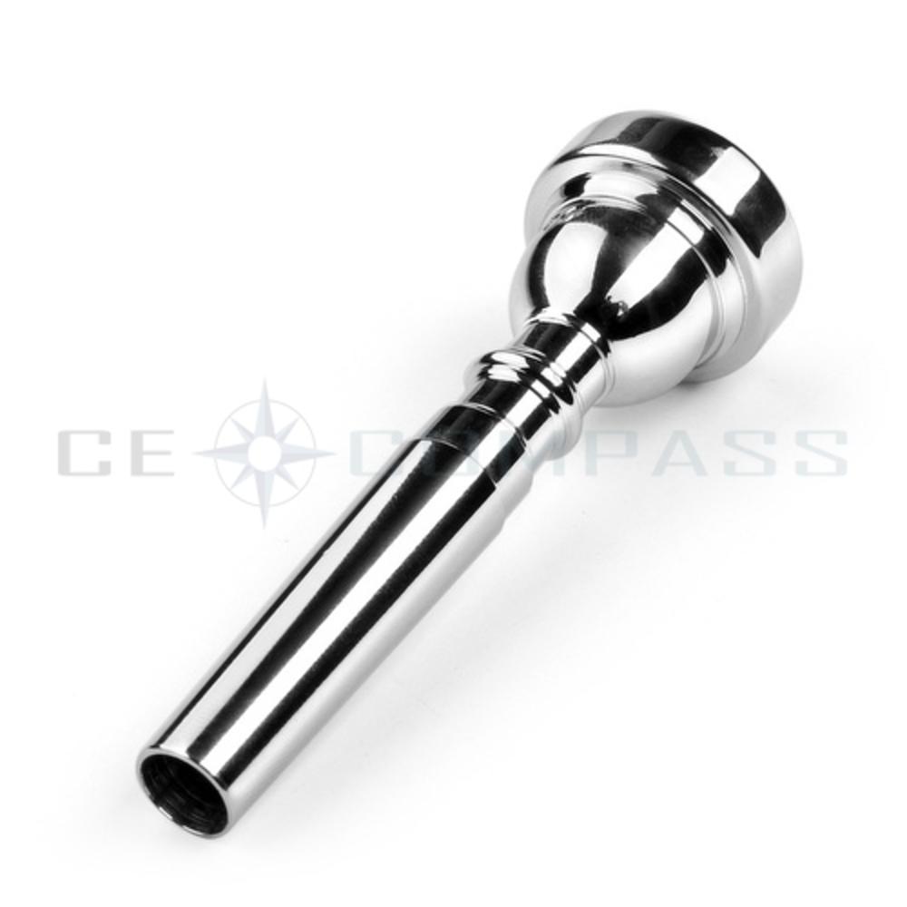 CE Compass Trumpet Mouthpiece Replacement Silver Plated Rich Tone Musician Instrument Accessory for Yamaha Bach 7C Size as Gift to Beginner