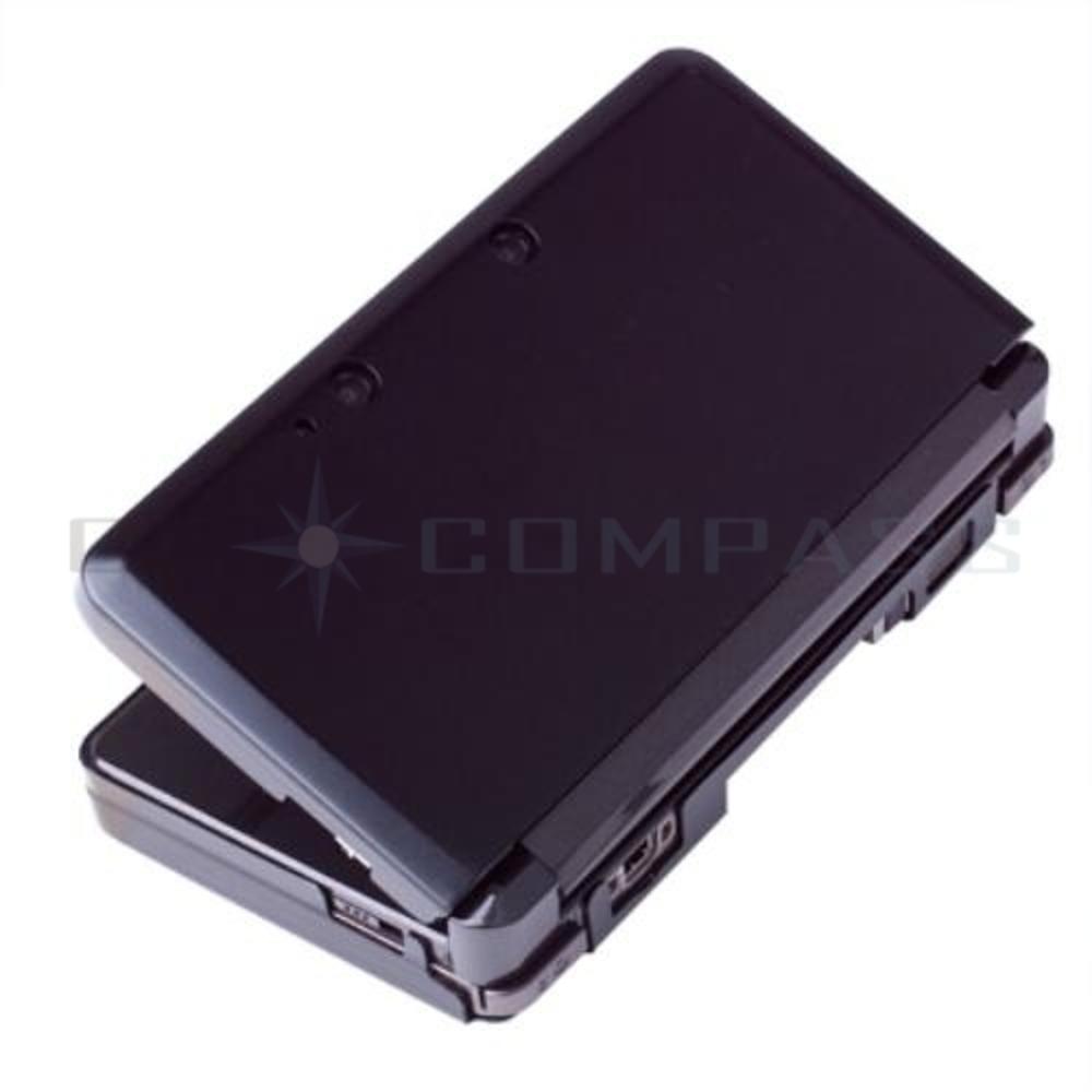 CE Compass 3DS Case (Black) - Aluminum Hard Shell Full Body Protective Cover Skin Metal Box Snap On Accessory Compatible with Nintendo 3DS