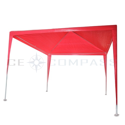CE Compass Outdoor Party Wedding Tent 10'x10' (Red) Canopy Gazebo Pavilion Catering Events Easy Set without Sidewalls Camping BBQ