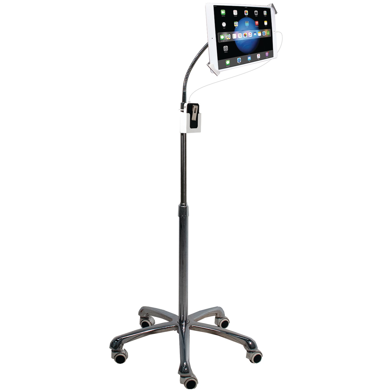 Cta Digital Pad-shfs iPad/tablet Heavy-duty Security Gooseneck Floor Stand