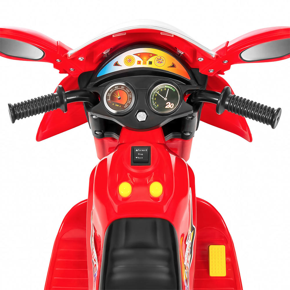 Best Choice Products Kids Ride On Battery Powered 6v 3 Wheel Motorcycle Toy W/ Led Lights, Music, Horn   Red