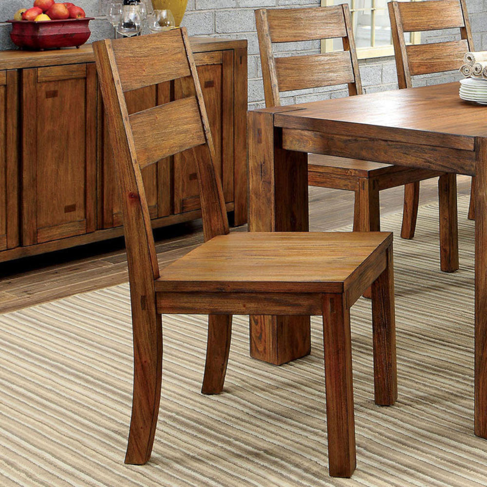 24/7 SHOP AT HOME Lawrie French Country Style Dark Oak Finish 7-Piece Dining Table Set
