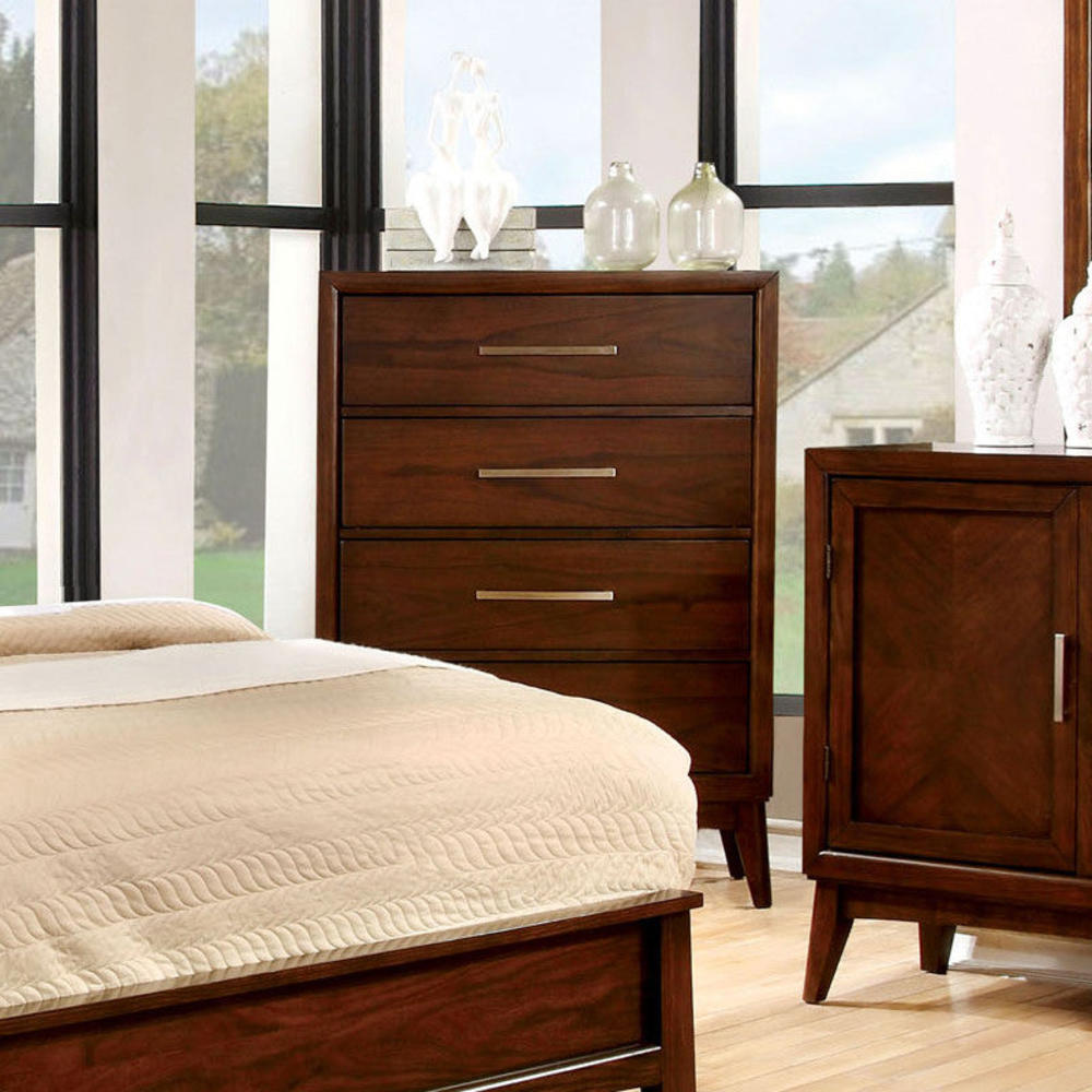 24/7 SHOP AT HOME Snyder Brown Cherry Finish Full Size 6-Piece Bedroom Set