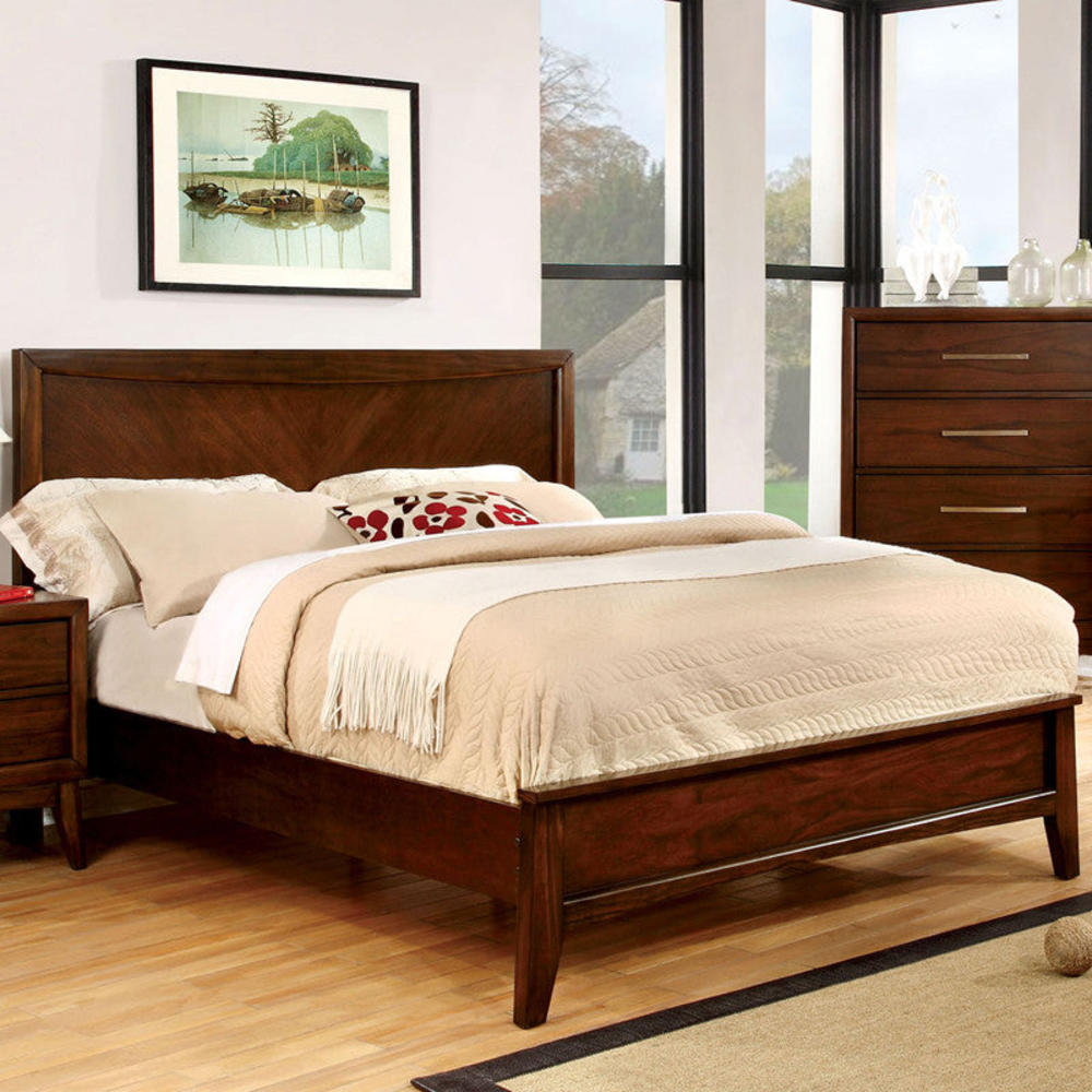 24/7 SHOP AT HOME Snyder Brown Cherry Finish Full Size 6-Piece Bedroom Set