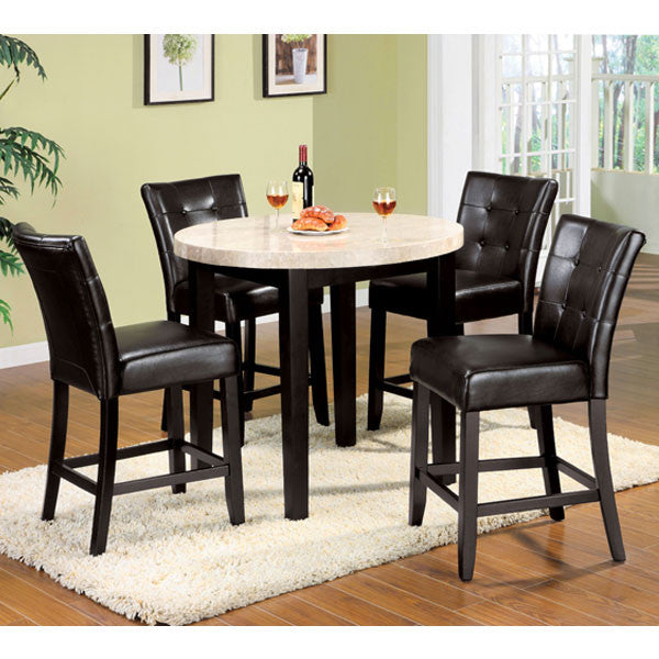 24/7 SHOP AT HOME Marion Contemporary Style 5-Piece Round Counter Height Dining Table Set