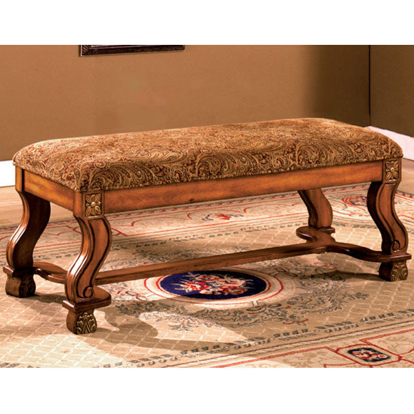 24/7 SHOP AT HOME Vale Royal English Style Antique Oak Finish Accent Bench
