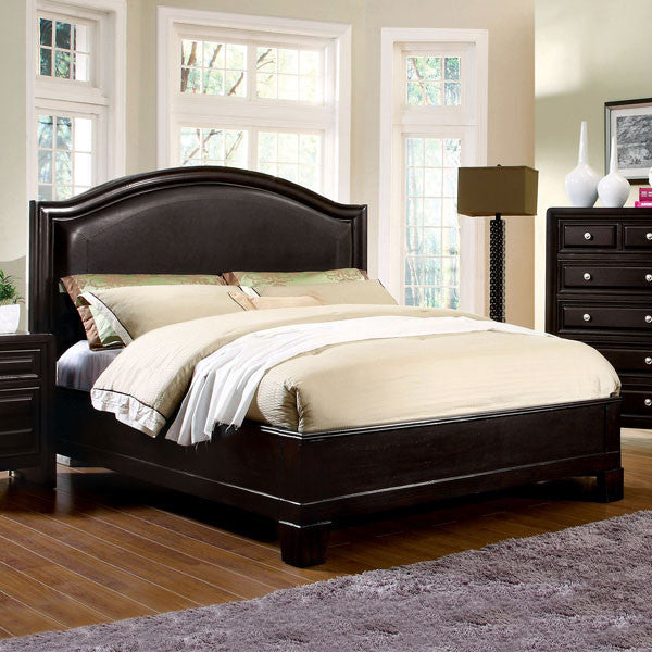 24/7 SHOP AT HOME Winsor Elegant Style Espresso Finish Queen Size Bed Frame Set
