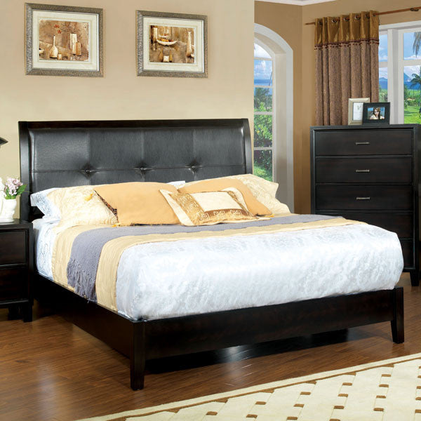 24/7 SHOP AT HOME Enrico Traditional Cottage Style Espresso Finish Platform Eastern King Size Bed Frame Set