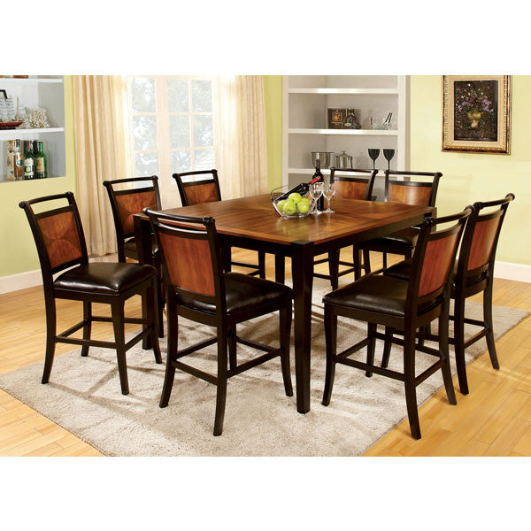 24/7 SHOP AT HOME Lianne Acacia Cottage Style Black Finish Counter Height 5-Piece Dining Table Set