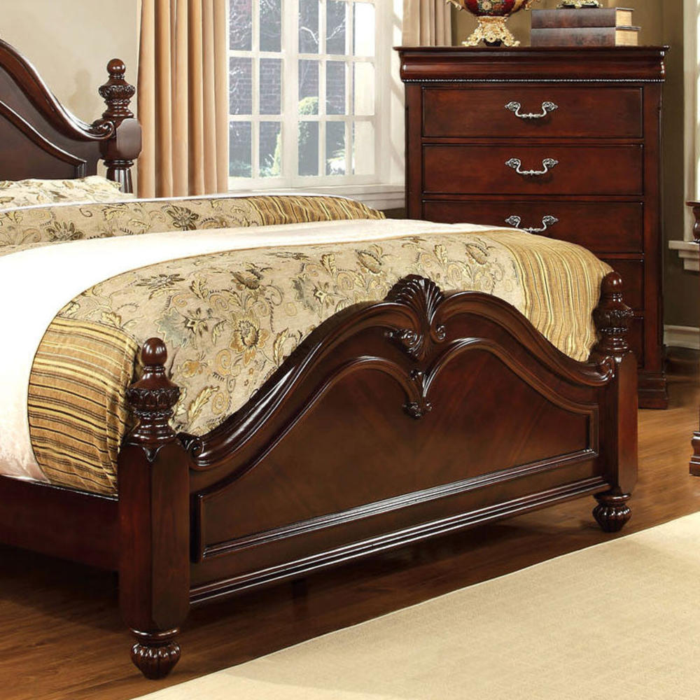24/7 SHOP AT HOME Mandura English Style Cherry Eastern King Size Bed