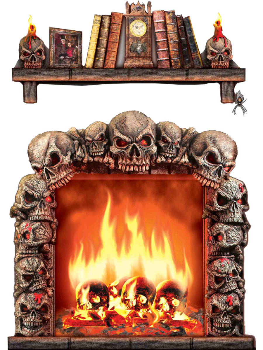 Forum Novelties Skull Fireplace Wall Decal