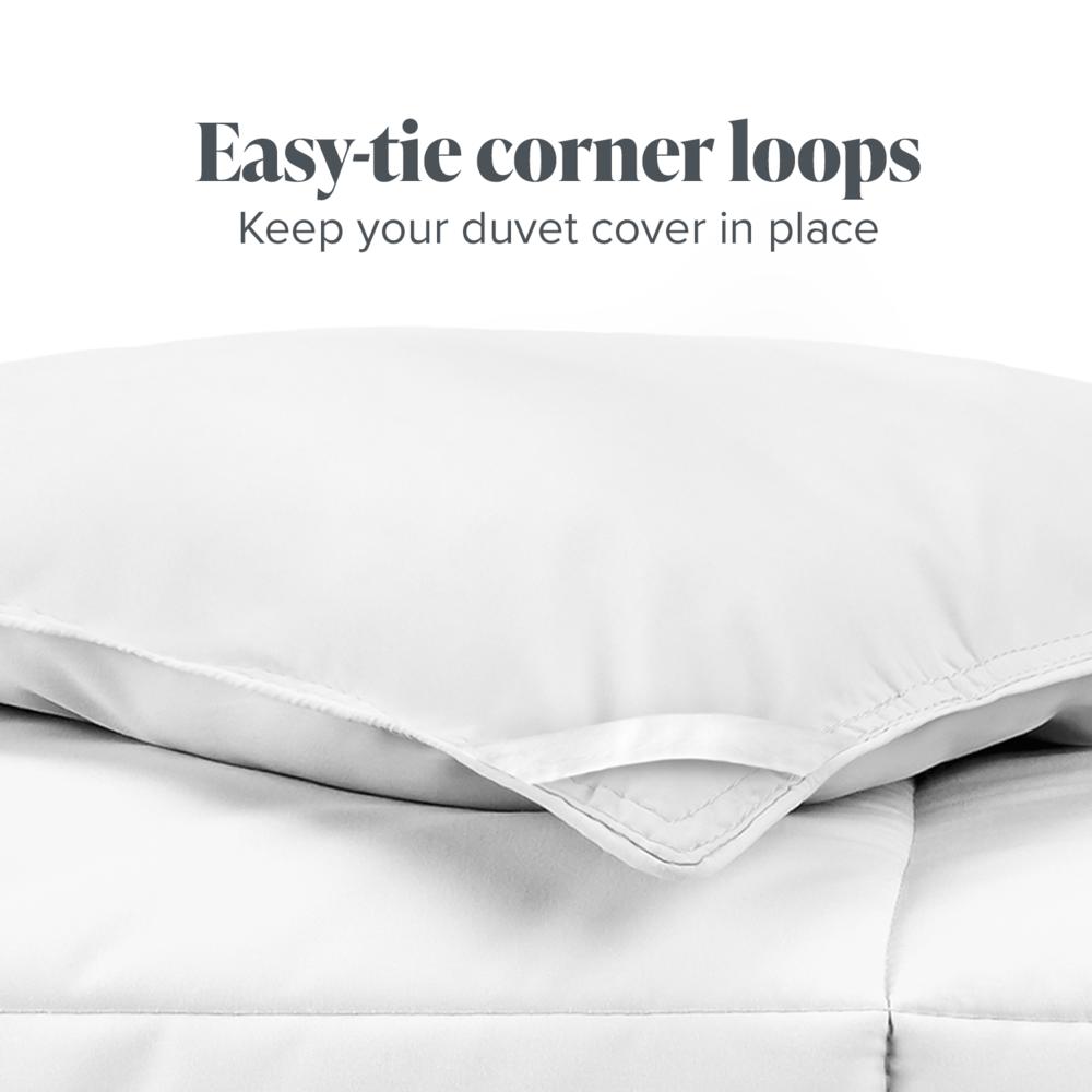 Bare Home Duvet Insert - Premium Box-Stitched All Season Down Alternative Comforter, White