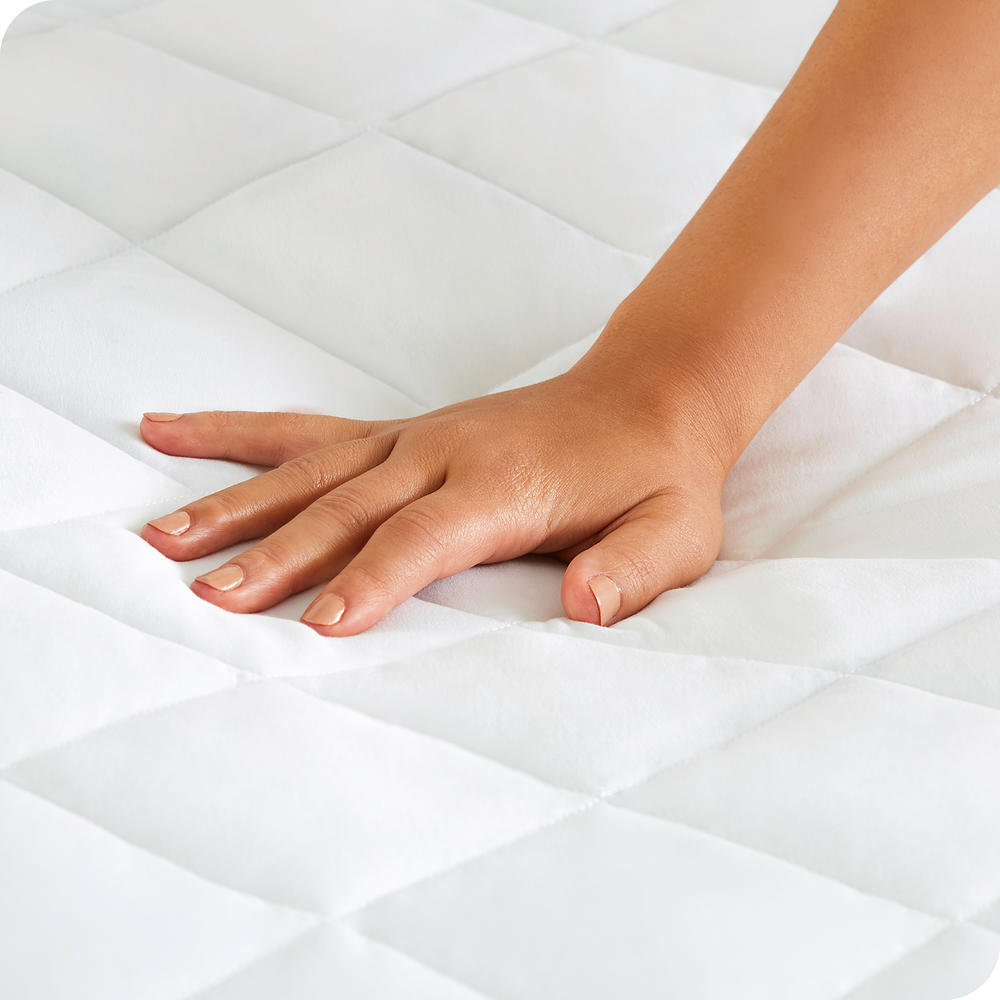 Bare Home Quilted Fitted Mattress Pad - Cooling Mattress Topper - Hypoallergenic Down Alternative Fiberfill - Stretch-to-Fit