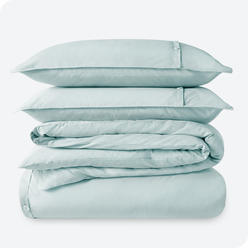 Bare Home 100% Organic Cotton Duvet Set - Crisp Percale Weave - Lightweight & Breathable