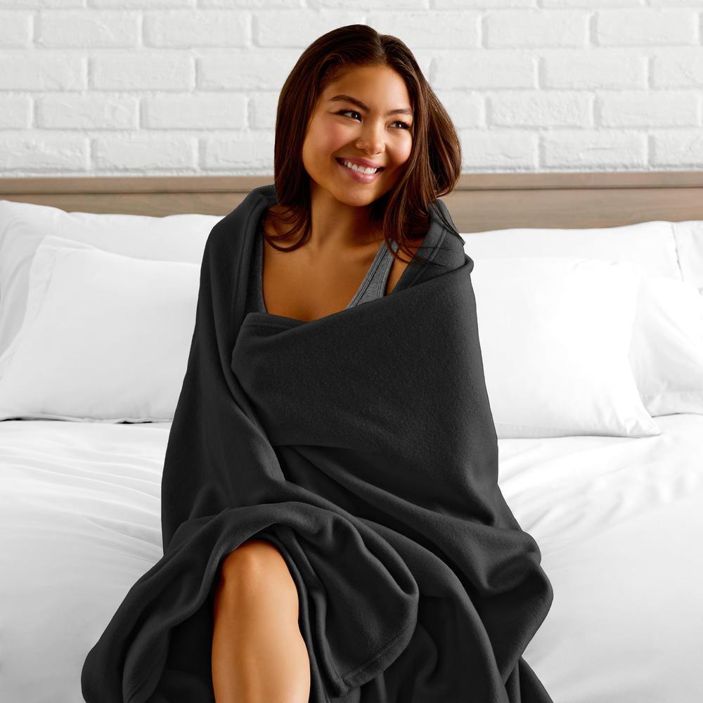 Bare Home Polar Fleece Blanket - Warm Cozy - Hypoallergenic Premium Poly-Fiber Yarns - Thermal - Lightweight Bed Blanket