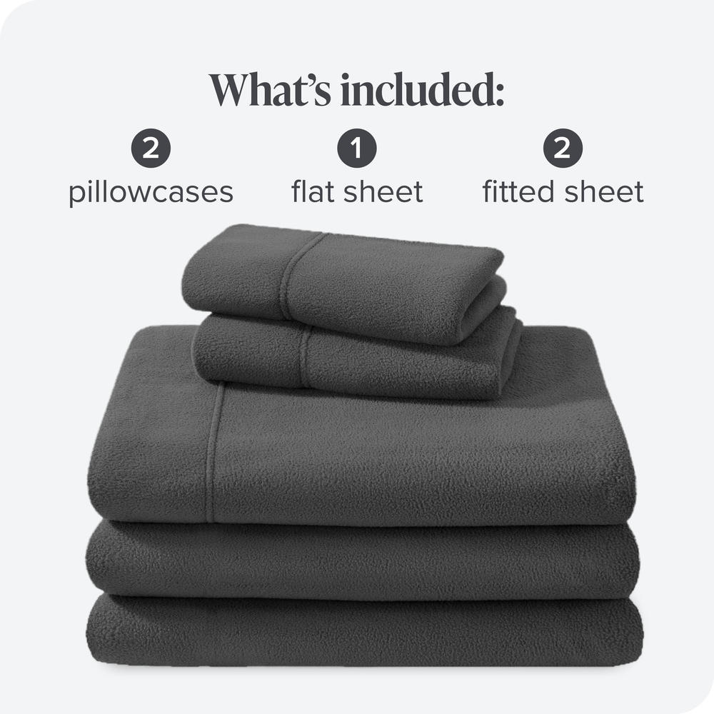 Bare Home Fleece Sheet Set - Plush Polar Fleece, Pill-Resistant Bed Sheets - All Season Warmth, Breathable & Hypoallergenic