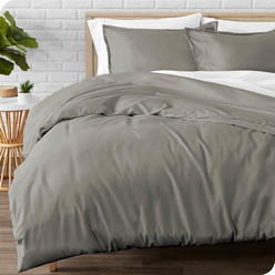 Bare Home Flannel Duvet Cover and Sham Set - 100% Cotton, Velvety Soft Heavyweight, Double Brushed Flannel