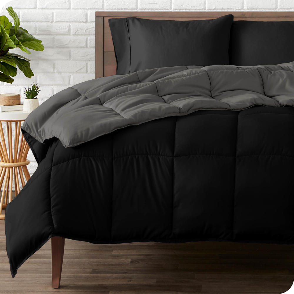 Bare Home Reversible Comforter - Goose Down Alternative - Ultra-Soft - Premium 1800 Series - Hypoallergenic - Breathable