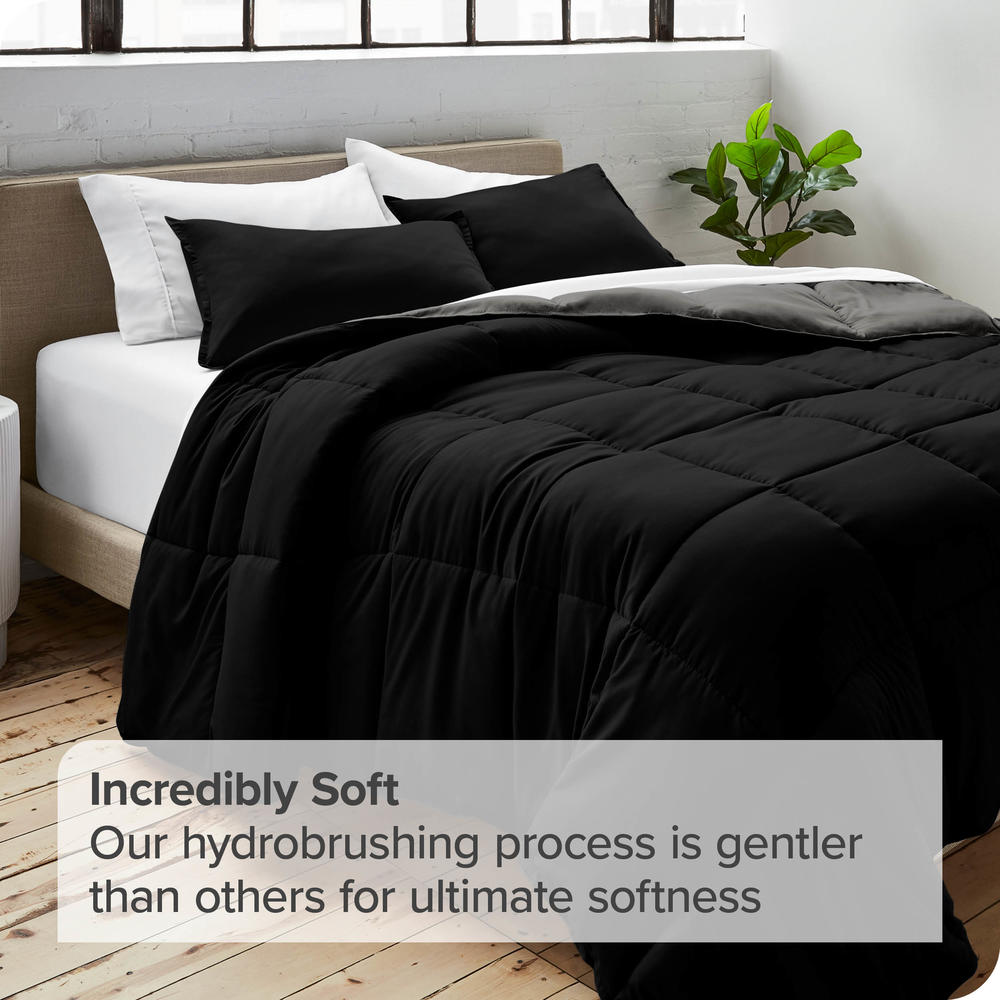 Bare Home Reversible Comforter - Goose Down Alternative - Ultra-Soft - Premium 1800 Series - Hypoallergenic - Breathable