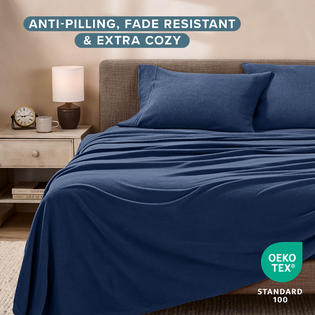 Bare Home Fleece Sheet Set Plush Polar Fleece, Pill-Resistant