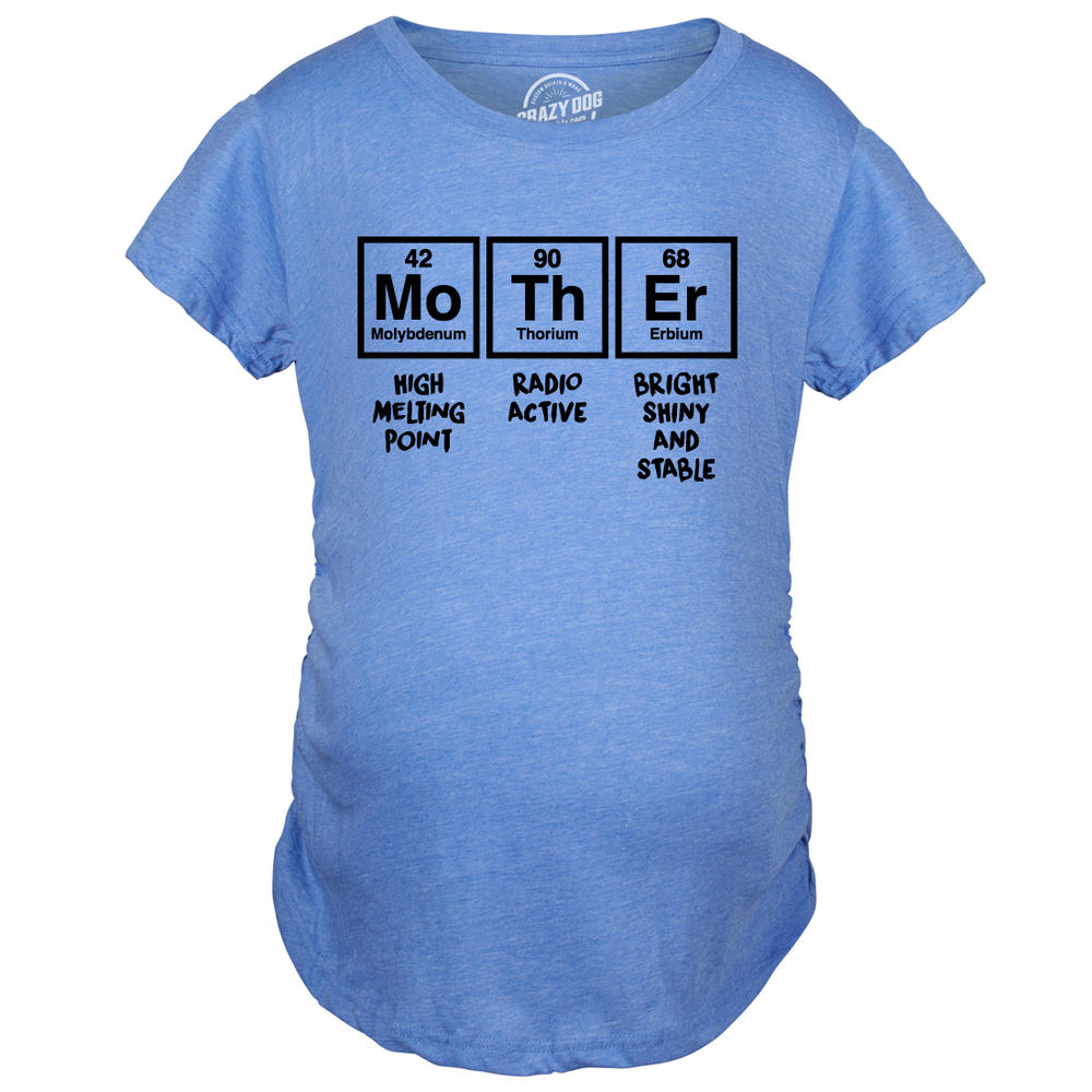 Crazy Dog Tshirts Maternity Periodic Mother Pregnancy Tshirt Funny Science Tee