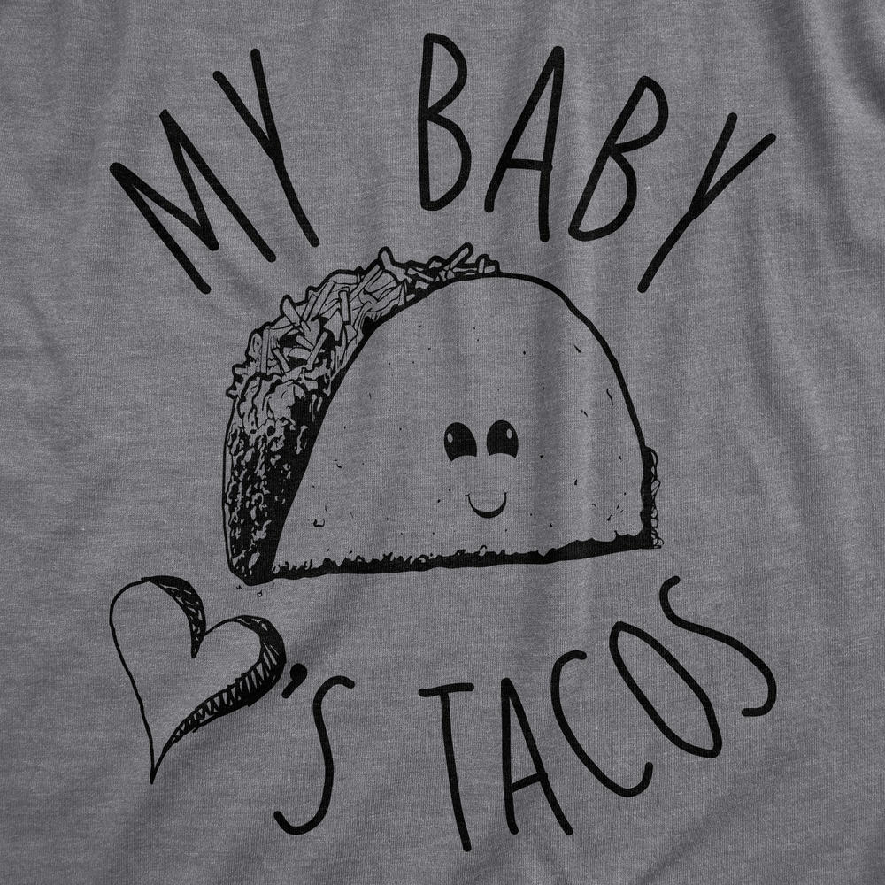 Crazy Dog Tshirts Maternity Tank Top My Baby Loves Tacos Pregnancy Tank