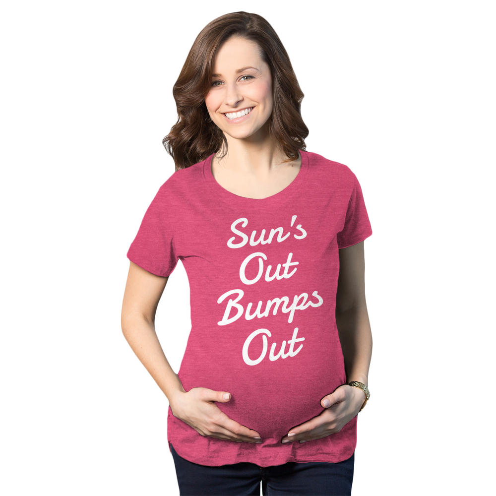 Crazy Dog Tshirts Maternity Suns Out Bumps Out Tshirt Funny Summer Pregnancy Tee