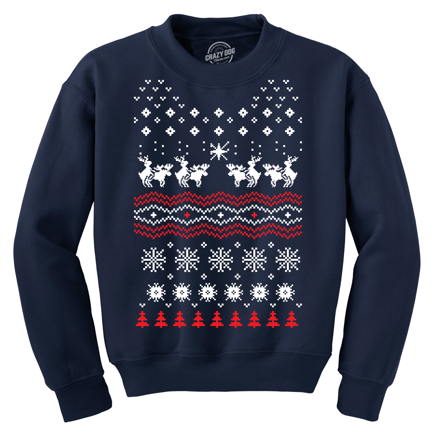 Crazy Dog Tshirts Humping Moose Funny Ugly Christmas Holiday Xmas Sweatshirt Offensive Party Tee