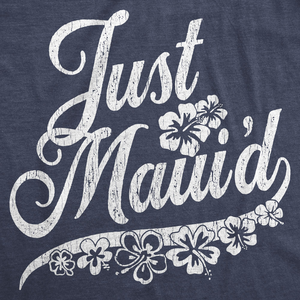 Crazy Dog Tshirts Mens Just Maui'd Tshirt Cute Just Married Hawaii Honeymoon Tee