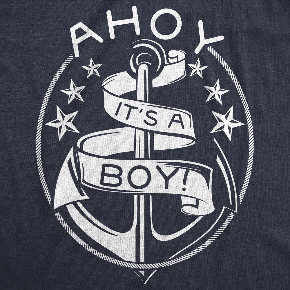 Crazy Dog Tshirts Maternity Ahoy it's a Boy Tshirt Cute Nautical Pregnancy Tee