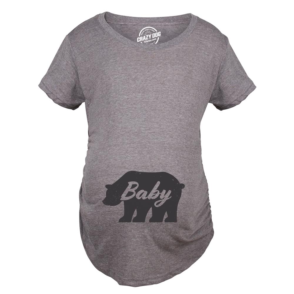 Crazy Dog Tshirts Maternity Baby Bear Tshirt Cute Adorable Pregnancy Tee For Expecting Mother