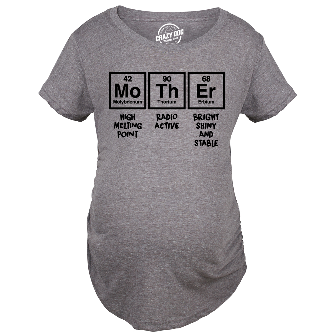 Crazy Dog Tshirts Maternity Periodic Mother Pregnancy Tshirt Funny Science Tee