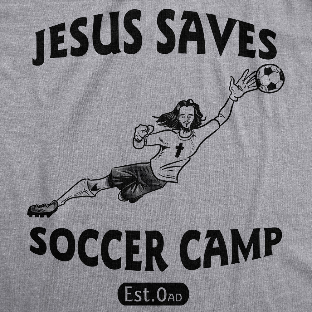 Crazy Dog Tshirts Jesus Saves Soccer Goalie T Shirt Funny Religion Football  Sports Tee