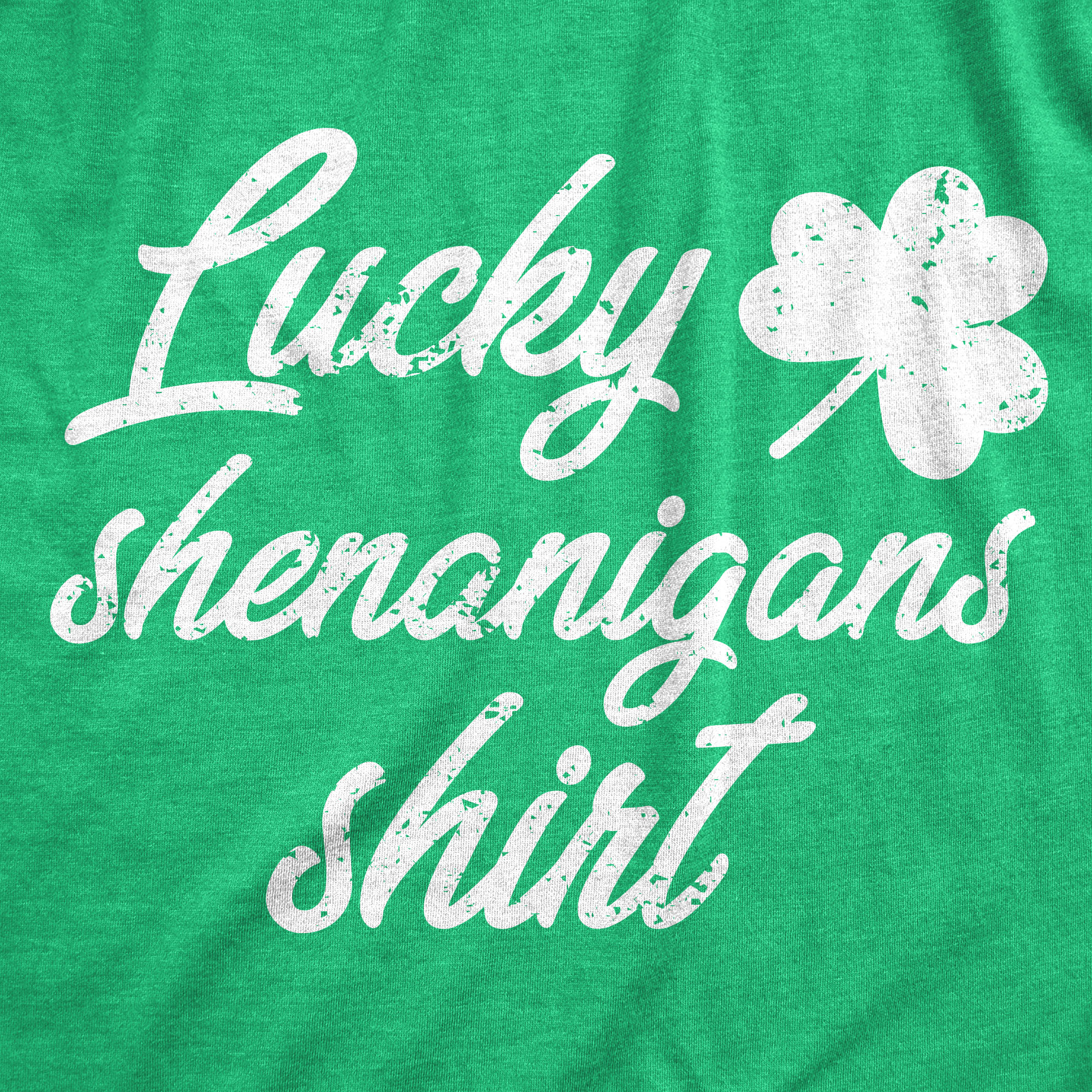 Crazy Dog Tshirts Womens Lucky Shenanigans Shirt Funny Saint Patricks Day Parade Tee