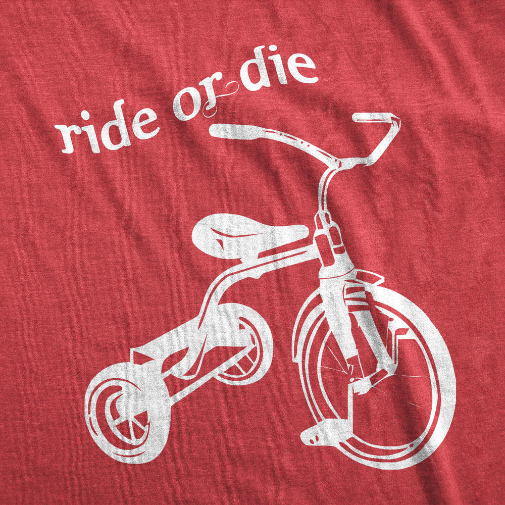 Crazy Dog Tshirts Ride or Die Tricycle T-Shirt Funny Vintage Trike Shirt