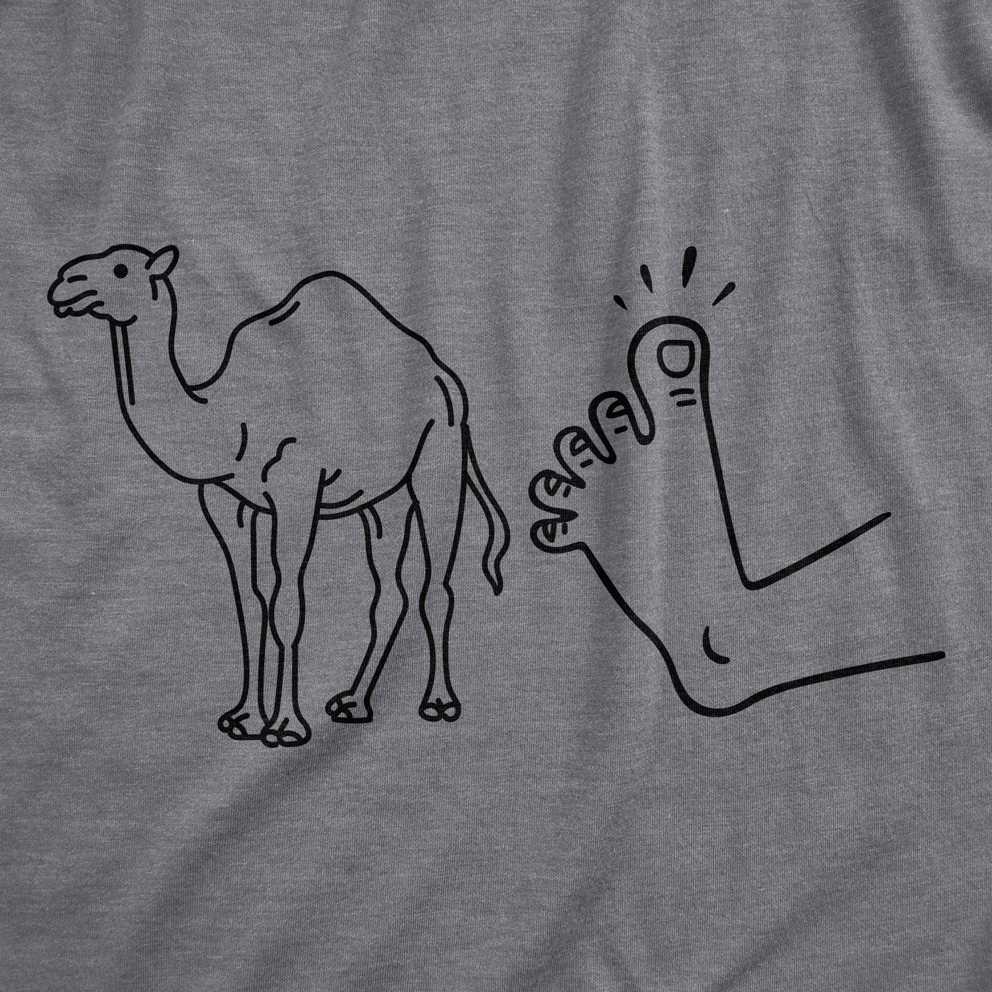 Crazy Dog Tshirts Mens Camel Toe Tshirt Funny Sarcastic Literal Innuendo  Graphic Novelty Tee