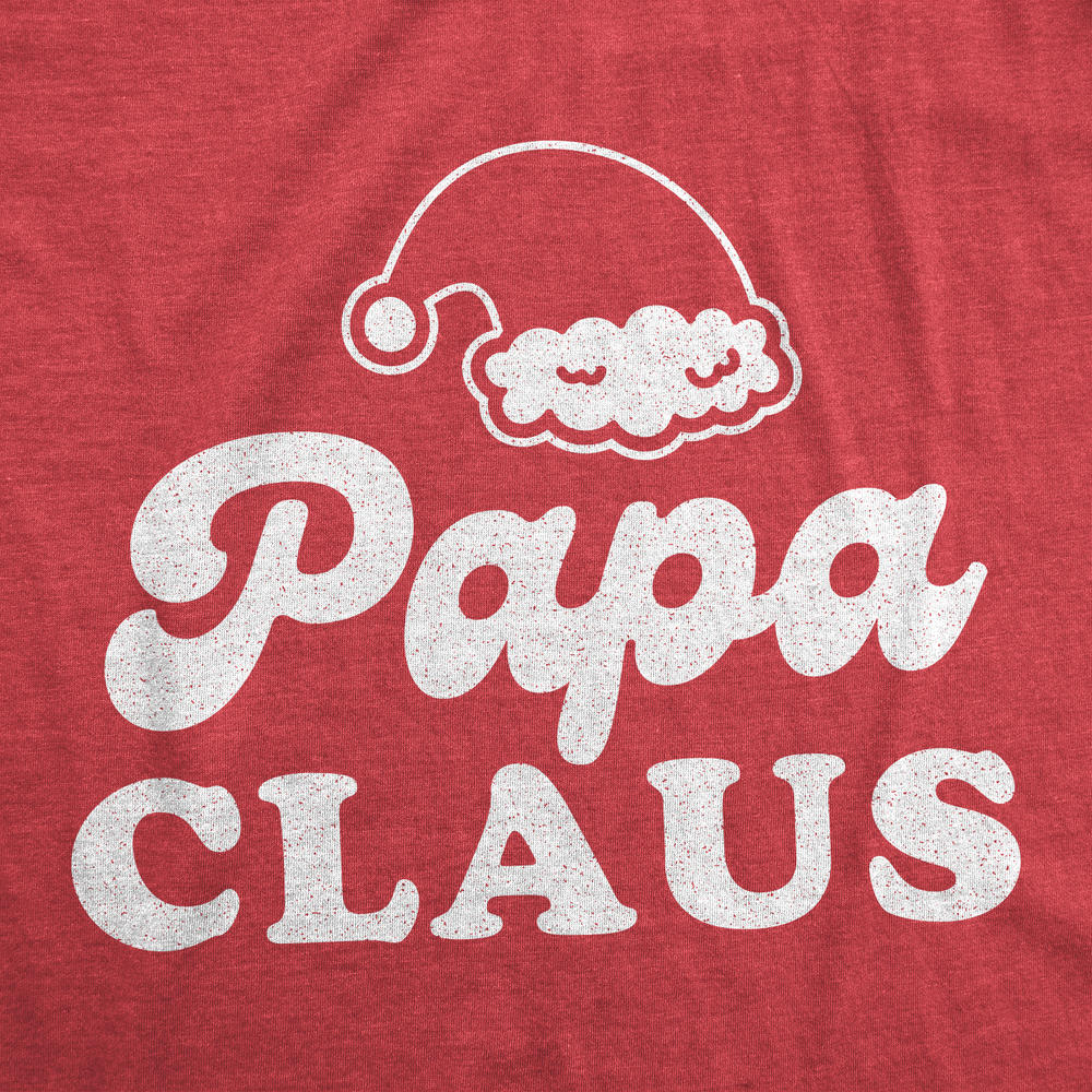 Crazy Dog Tshirts Mens Papa Claus Tshirt Funny Christmas Grandfather Holiday Party Novelty Tee