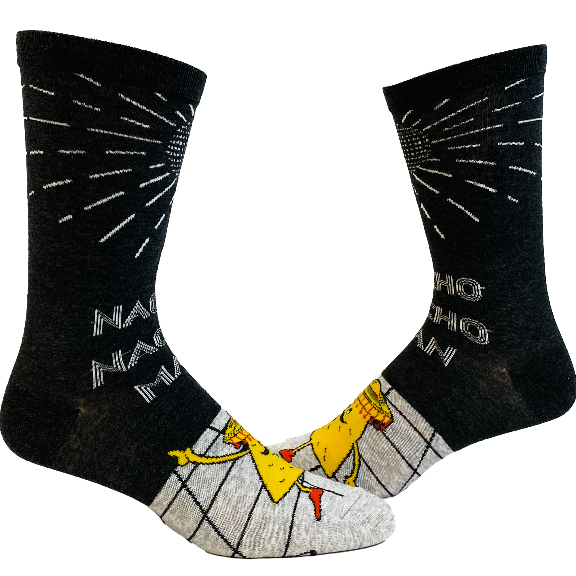 Crazy Dog Tshirts Men's Nacho Nacho Man Socks Funny Macho Nachos And Cheese Cinco De Mayo Graphic Footwear