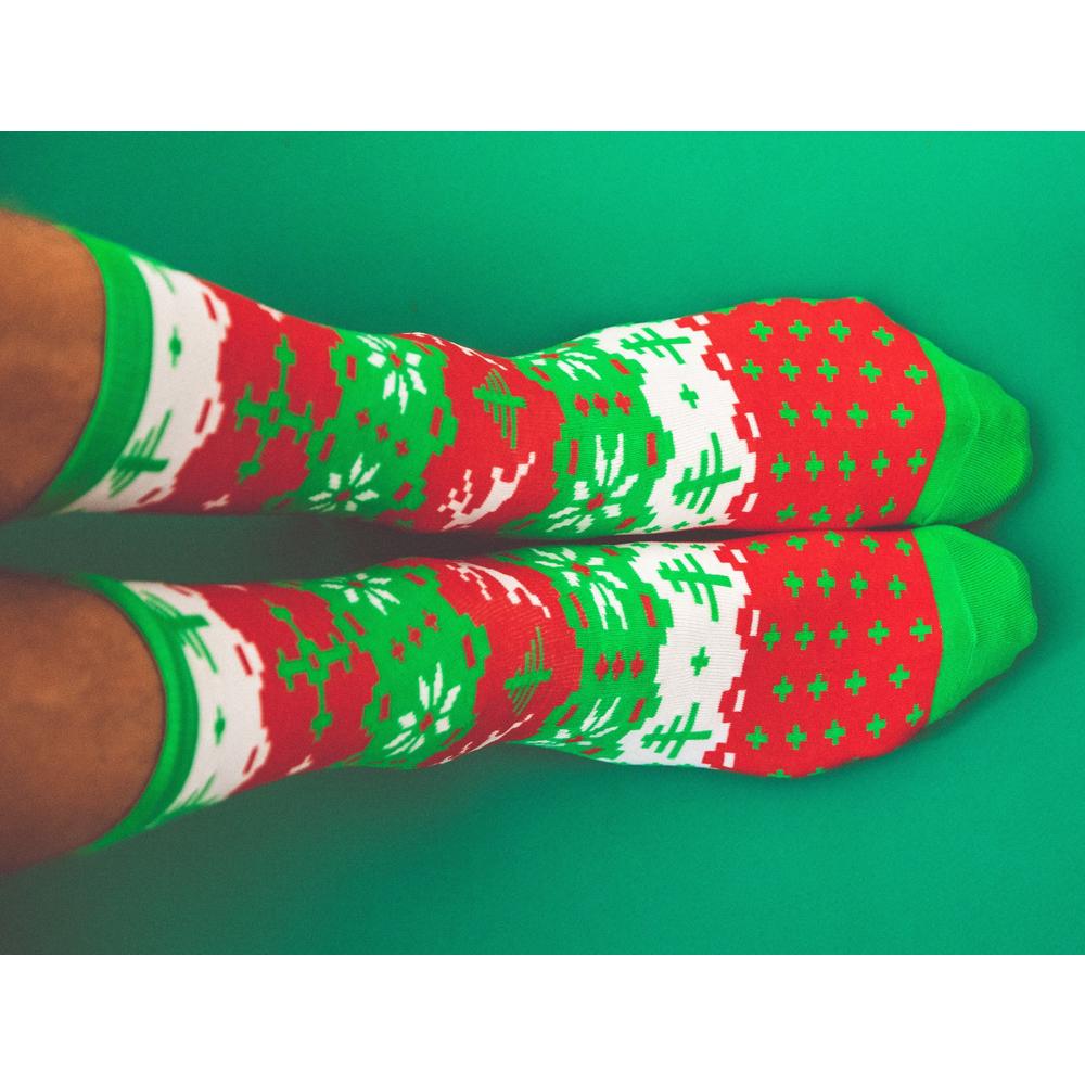 Crazy Dog Tshirts Men's Ugly Christmas Sweater Socks Funny Festive Holiday Xmas Party Novelty Footwear