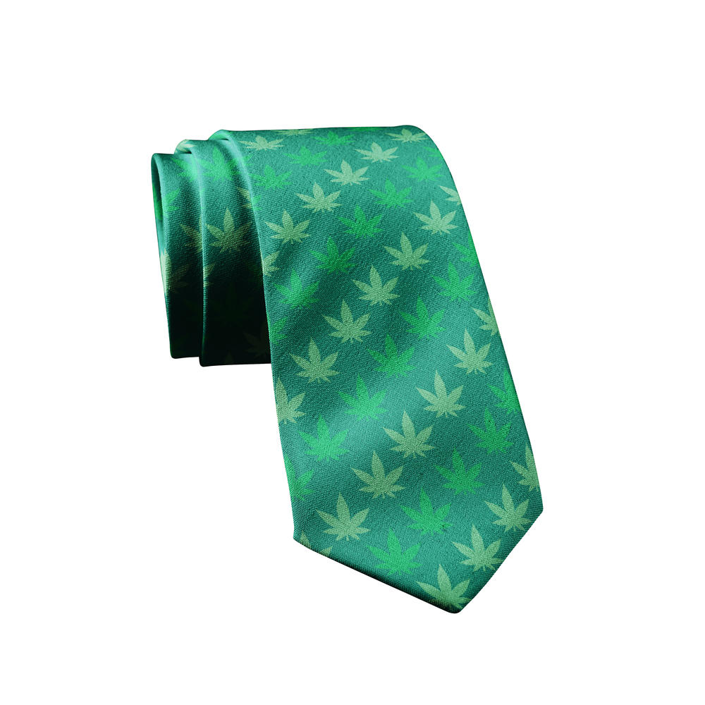 Crazy Dog Tshirts Pot Leaves Necktie Mens Novelty Neckties Weed Tie Funny Ties For Men 420 Tie