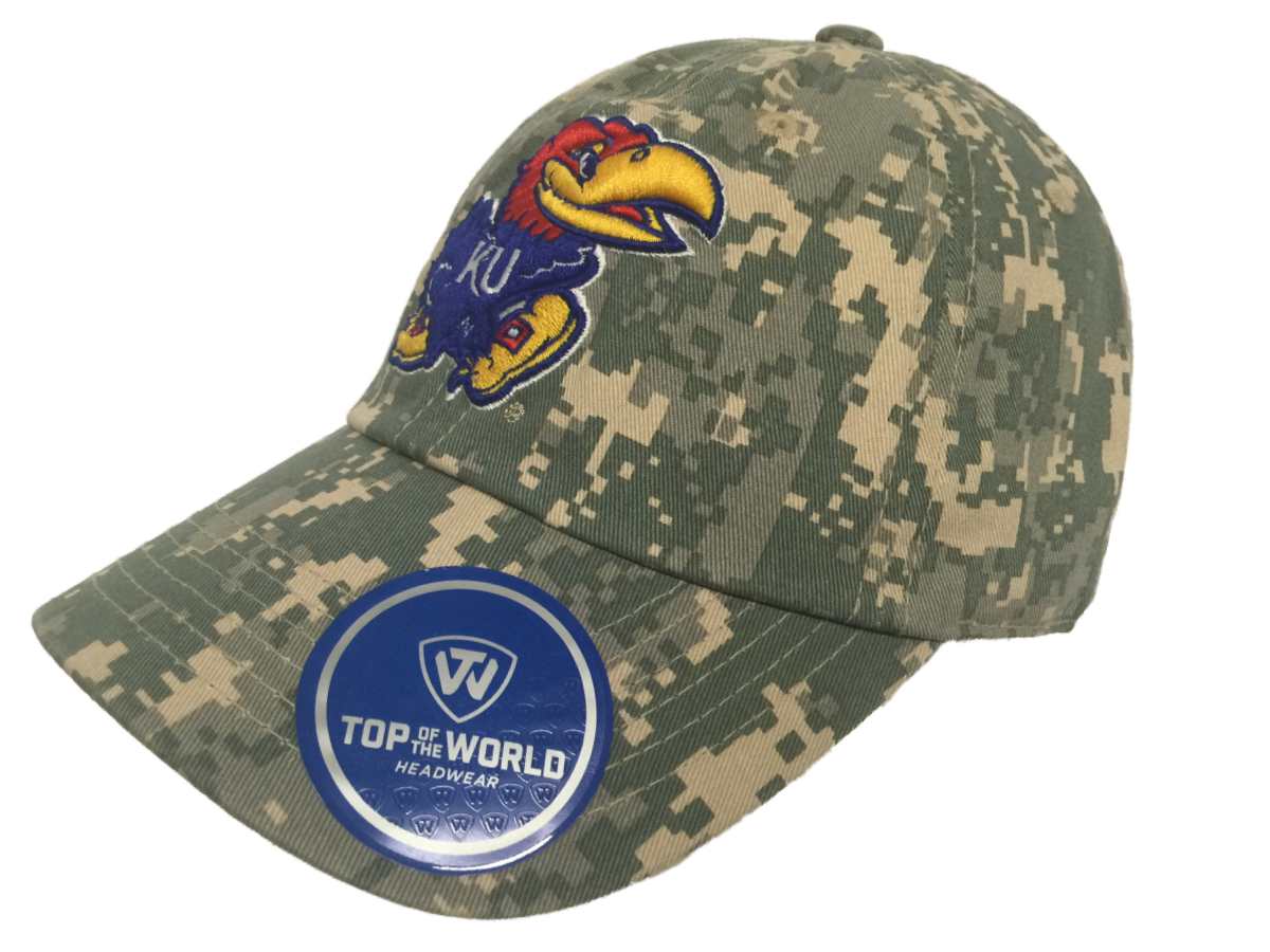 Top of the World Kansas Jayhawks TOW Digital Camouflage Flagship Adjustable Slouch Hat Cap