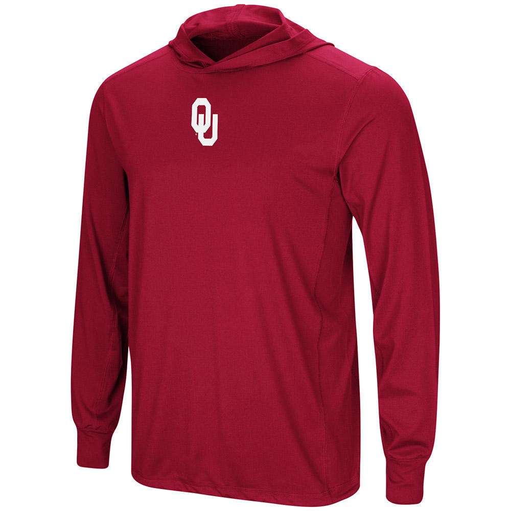 Colosseum Oklahoma Sooners  Crimson LS Hooded T-Shirt
