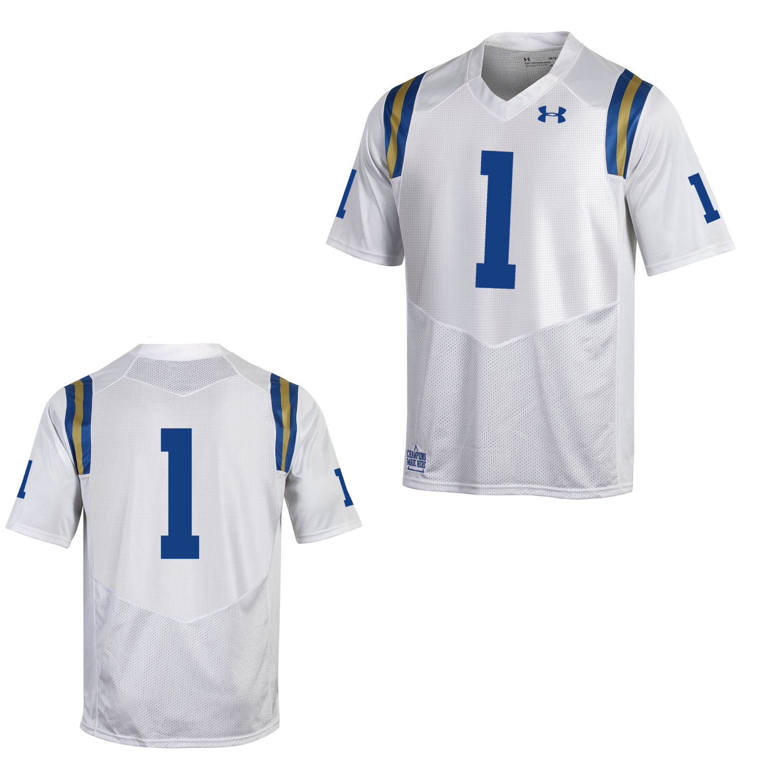 Under Armour UCLA Bruins  White #1 Sideline Replica Football Jersey