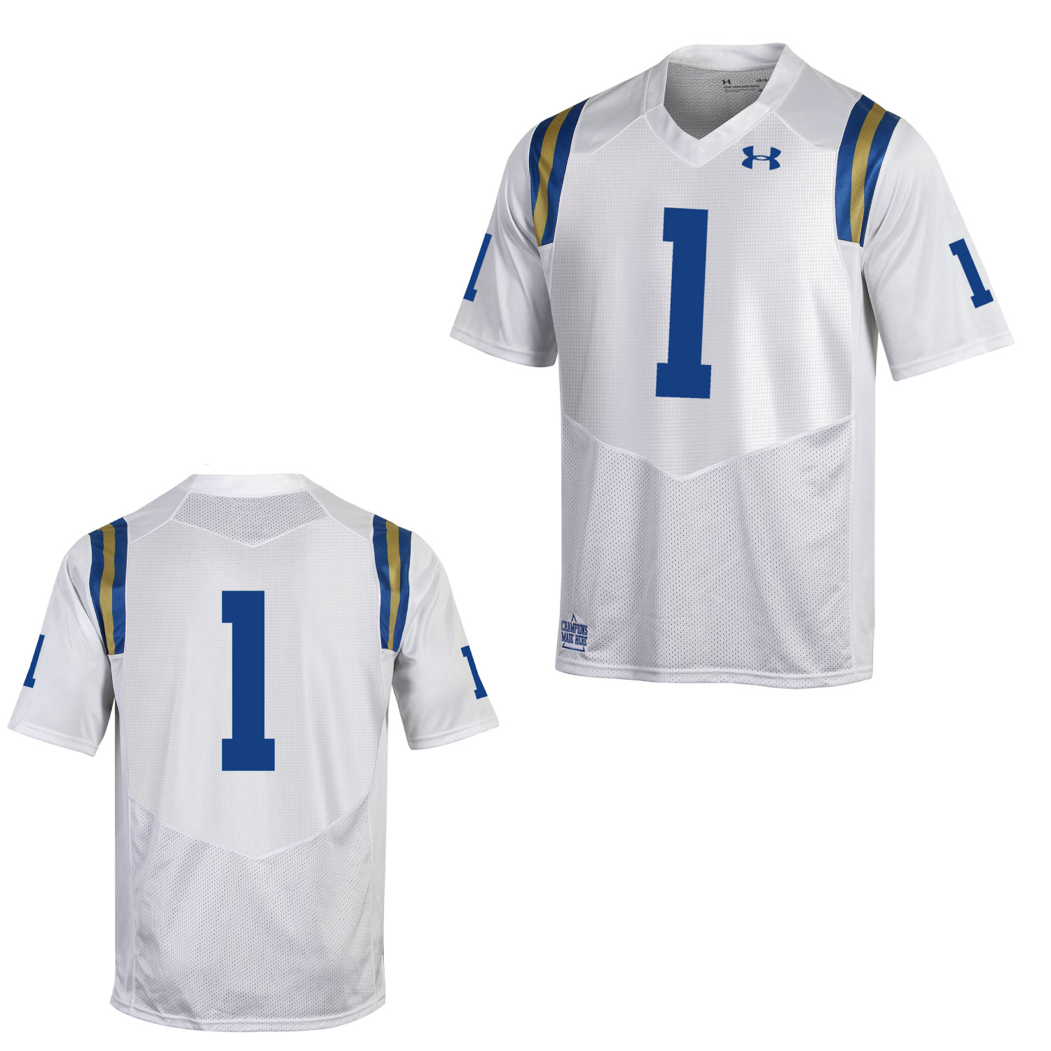 Under Armour Ucla Bruins White 1 Sideline Replica Football Jersey