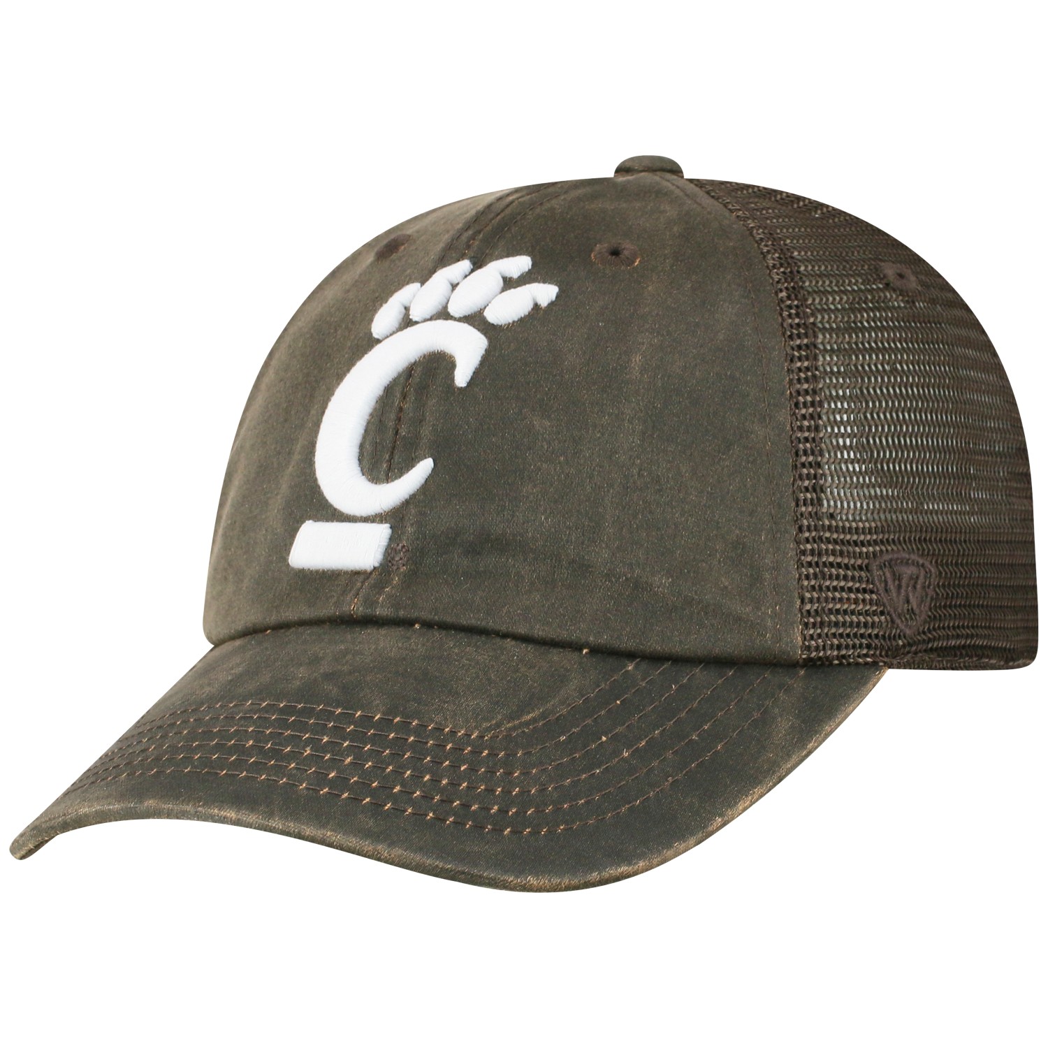 Top Of The World Cincinnati Bearcats Tow Brown Chestnut Style Mesh Adj Strap Relax Hat Cap