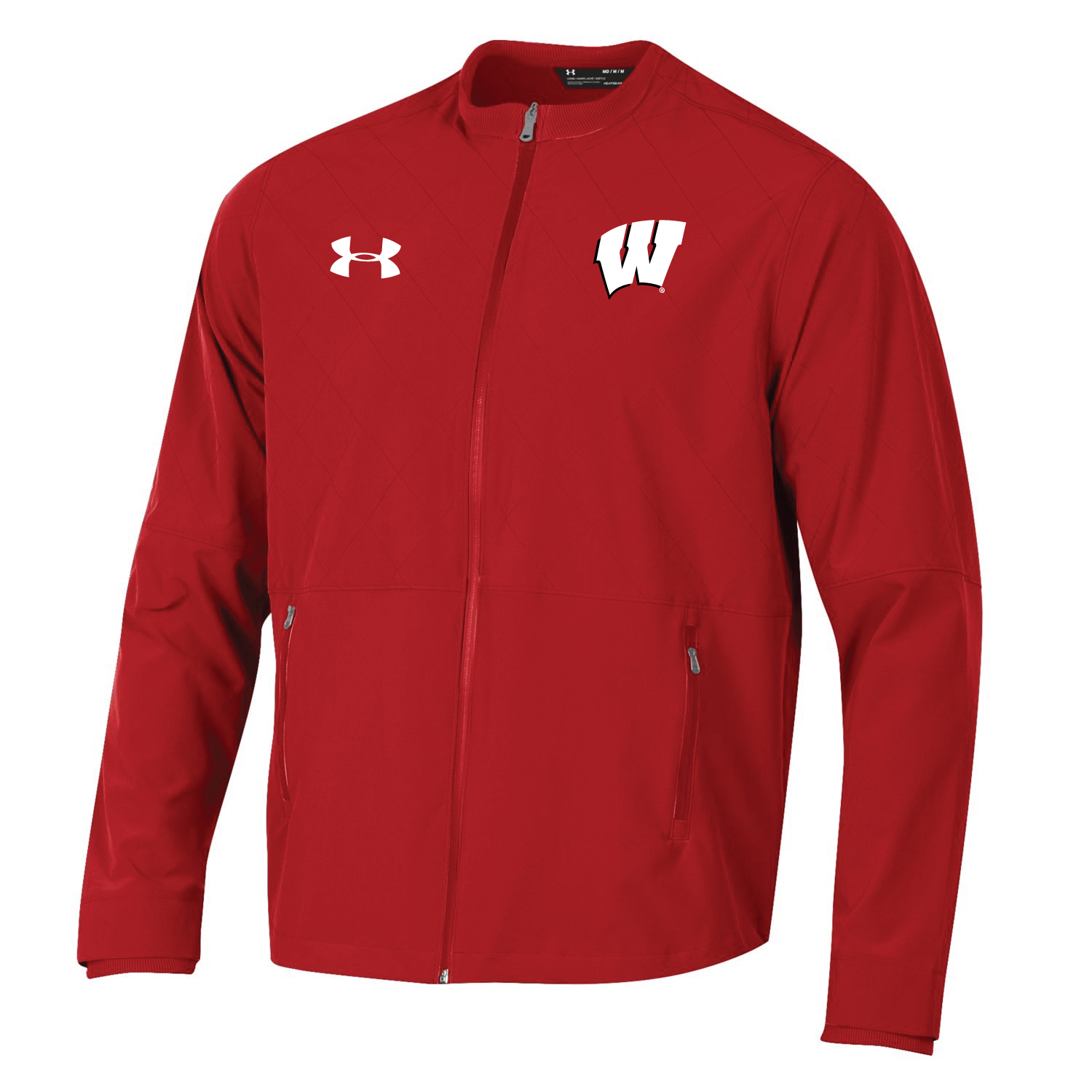 Under Armour Wisconsin Badgers  Red Full Zip Storm Loose Sideline Warmup Jacket