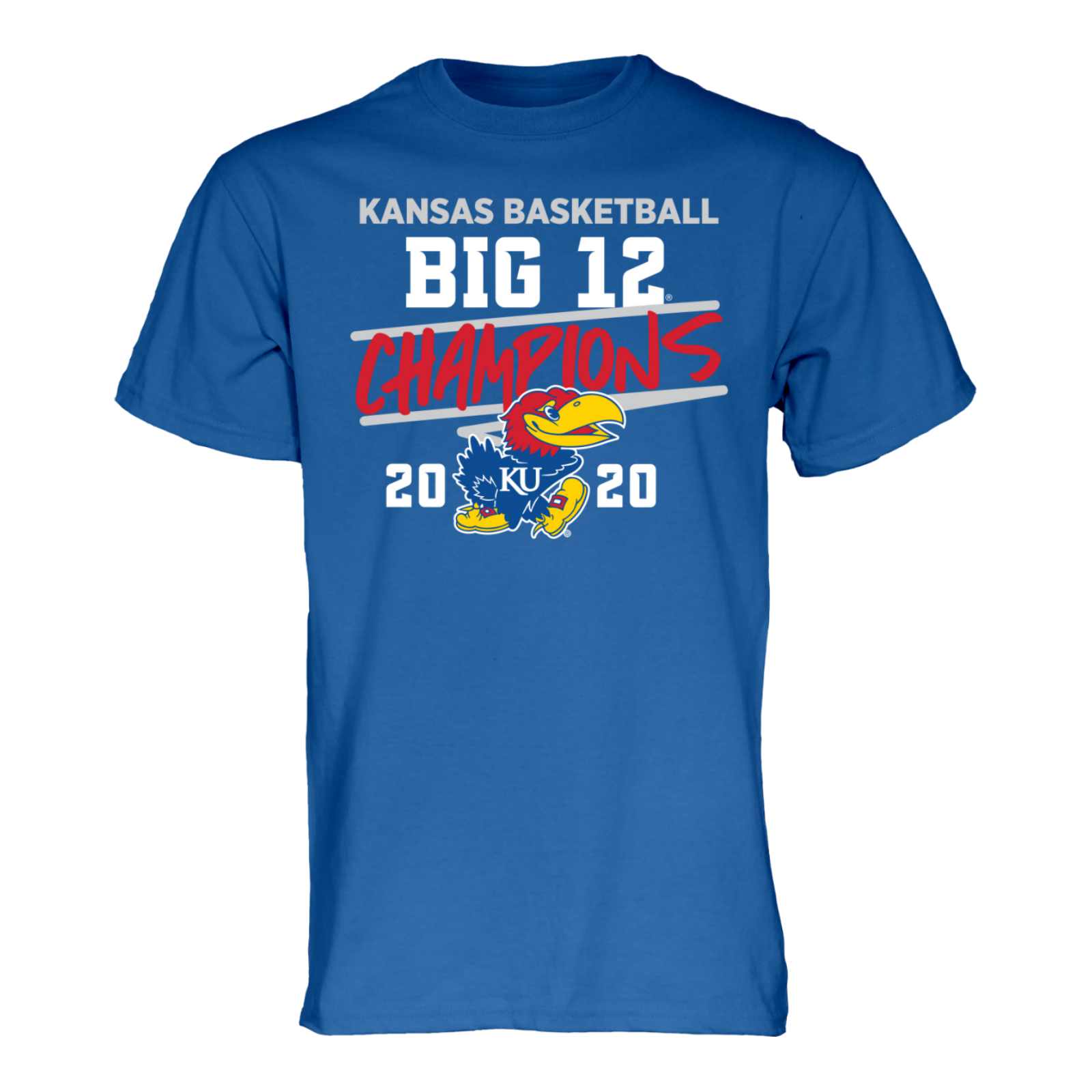Blue 84 Kansas Jayhawks 2020 BIG 12 Basketball Champions Royal Blue T-Shirt
